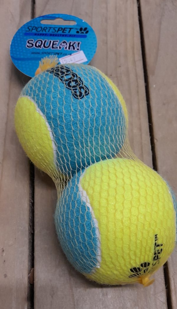 Sportspet 80mm Large Squeak Ball x 2