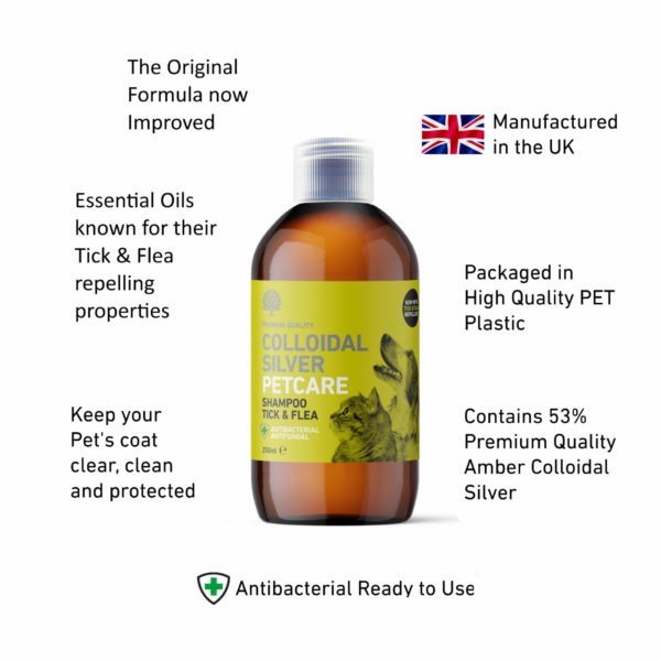 Colloidal Silver Tick and Flea Pet Care Shampoo Repellent 250ml - Image 2