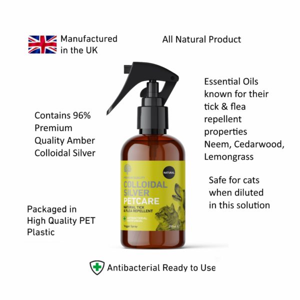 Natural Colloidal Silver Tick and Flea Repellent 250ml - Image 2