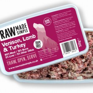 Raw Made Simple-Venison, Lamb & Turkey 500g