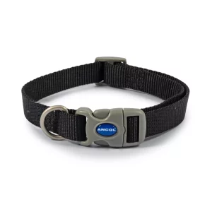 Ancol Viva Nylon Adjustable Collar Black