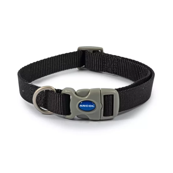 Ancol Viva Nylon Adjustable Collar Black