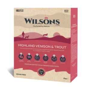 Highland Venison & Trout Premium British Cold Pressed Dog Food 2kg