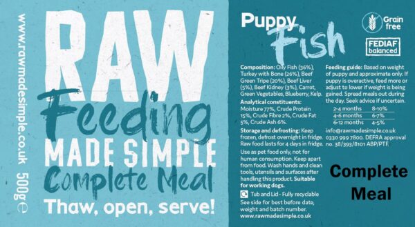 Raw Made Simple Puppy Complete Fish 500g