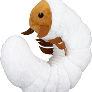 Ancol Cuddle Grey Grub Plush Squeaky Toy