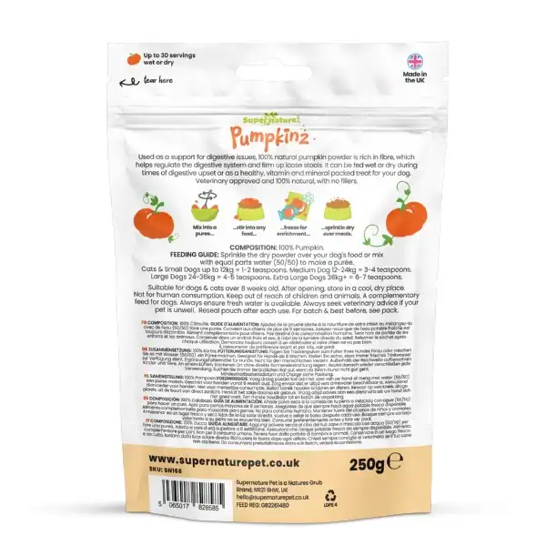 Supernature Pumpkin Powder for Dogs & Cats 250g - Image 2